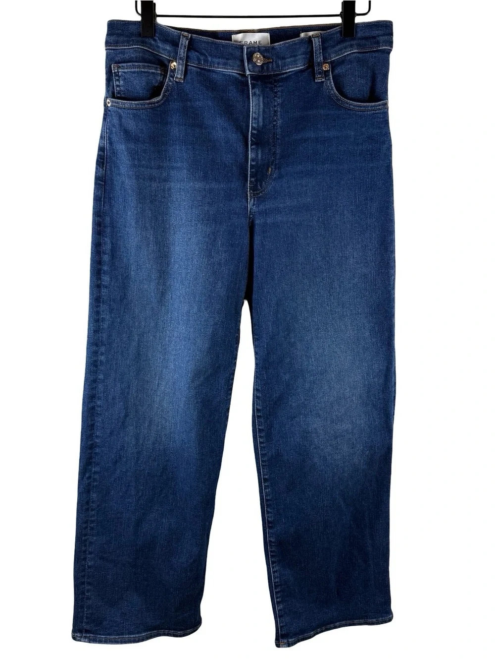 FRAME The Mellow Jeans Relaxed Straight Leg Minimalist Denim Size 30